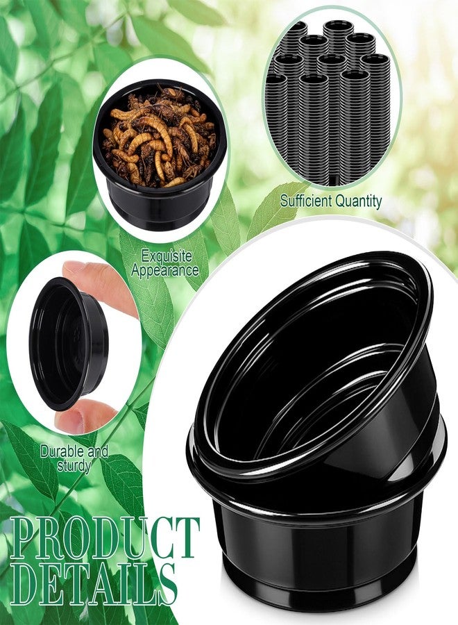 Maxcheck 500 Pcs 0.5 oz Gecko Feeding Cups Small Gecko Food and Water Cups Reptile Feeding Bowls Plastic Bearded Dragon Food Bowl for Lizard Small Pet Ledge Accessories (Black) - Image 4